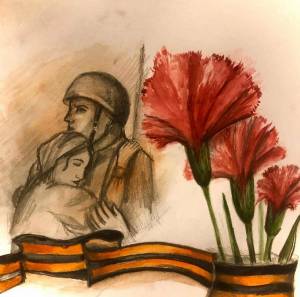 Раскраска цветы героям войны для детей #33 #553104