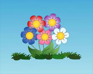 Раскраска цветы детские #35 #553164