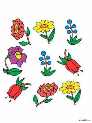 Раскраска цветы для для детей 3 4 #27 #553231