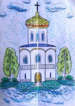 Раскраска церковь рисунок #16 #554001