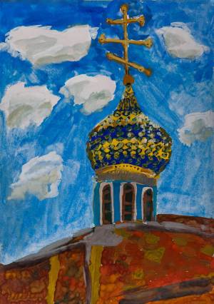 Раскраска церковь с куполами для детей #8 #554030