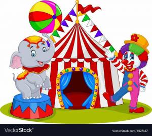 Раскраска цирк для детей 5 6 лет #7 #554122