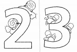 Раскраска цифры для детей для 3 лет #26 #554719