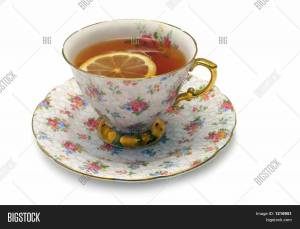 Раскраска чайная пара чашка и блюдце #23 #555364