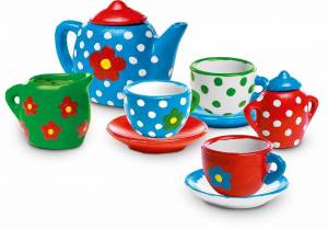 Раскраска чайная посуда для детей #1 #555420