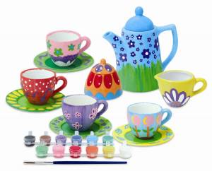Раскраска чайная посуда для детей #7 #555426