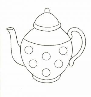Раскраска чайник для детей 2 3 лет #18 #555475