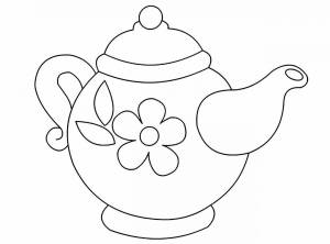 Раскраска чайник для детей 2 3 лет #19 #555476