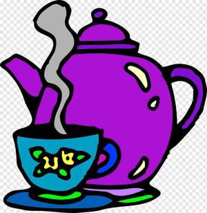 Раскраска чайник и чашка #9 #555575