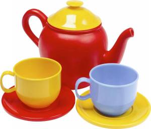 Раскраска чайник и чашка для детей #22 #555609