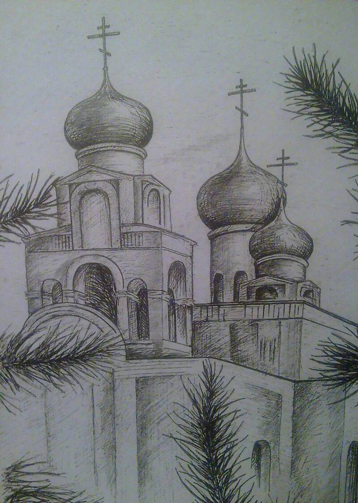 Церковь рисунок #8
