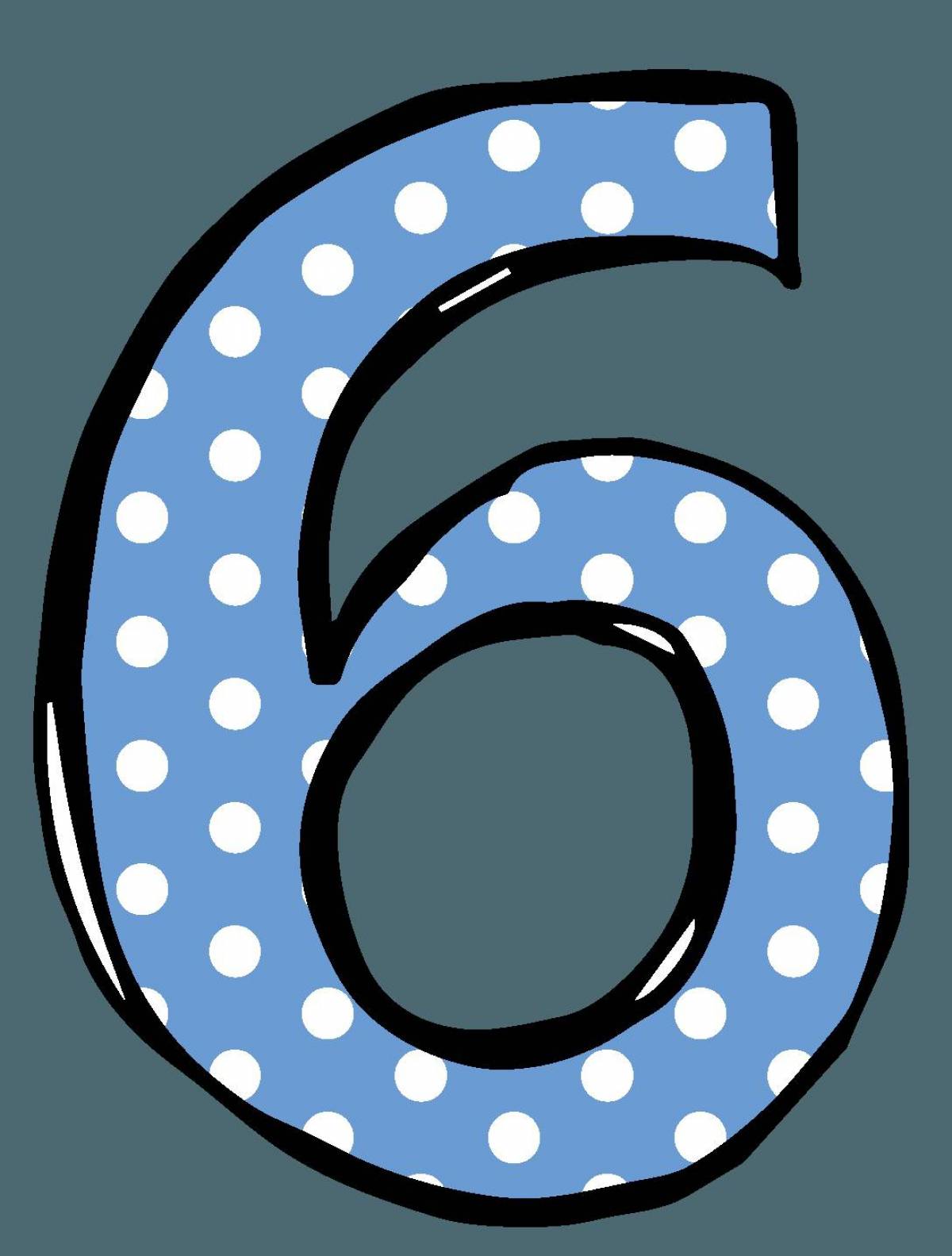 Цифра 6 для детей #12