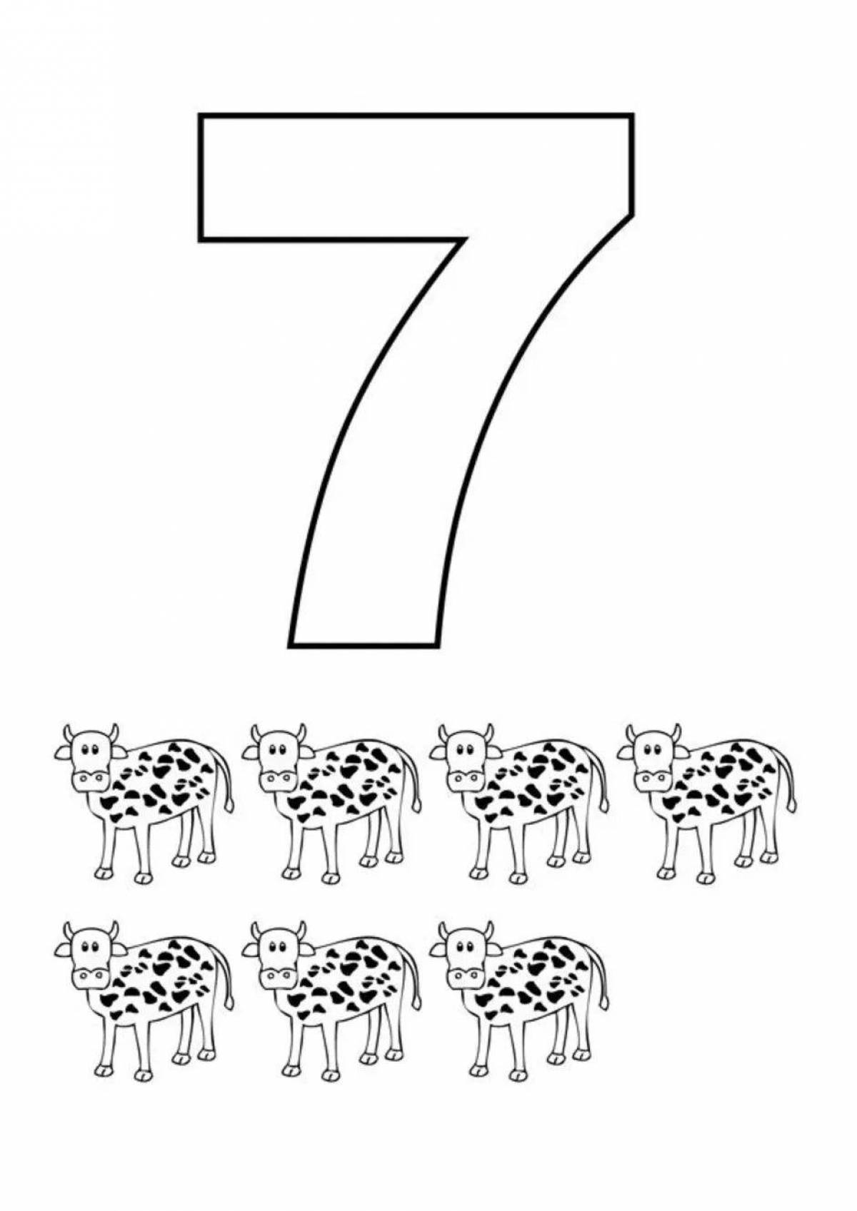 Цифра 7 для детей #12