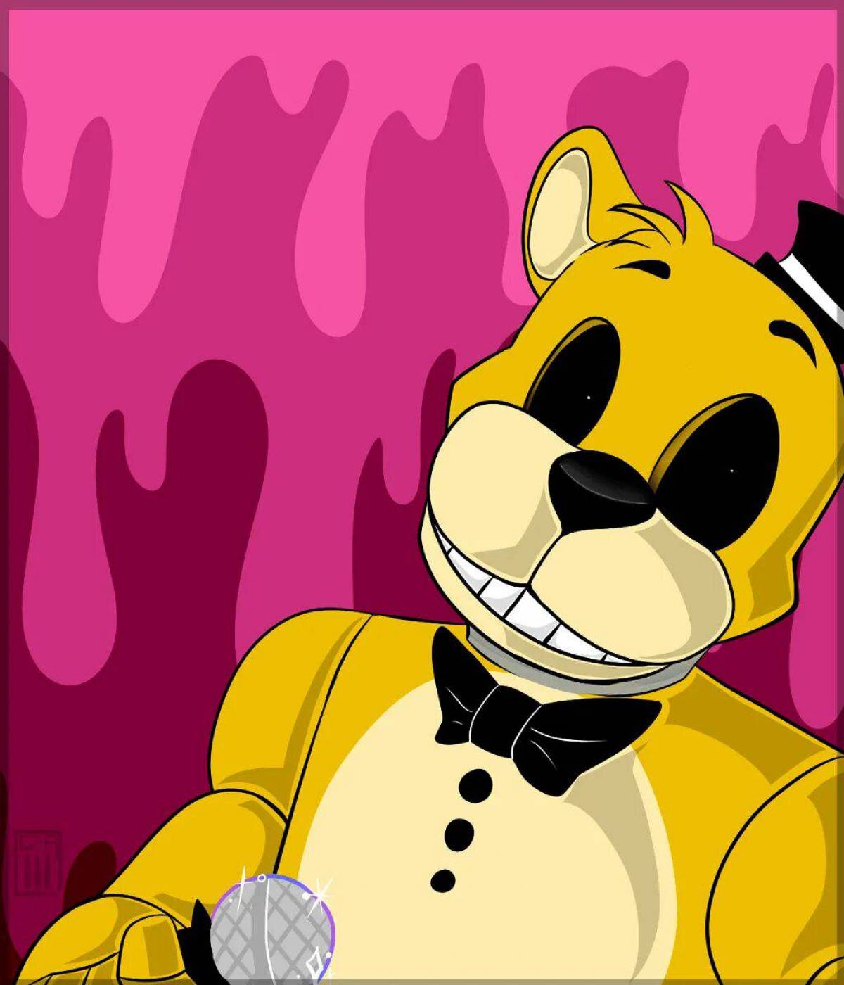 Golden freddy. Голден Фредди. ФНАФ Голден Фредди. Голден Фредди арт. Золотой Фредди арт.