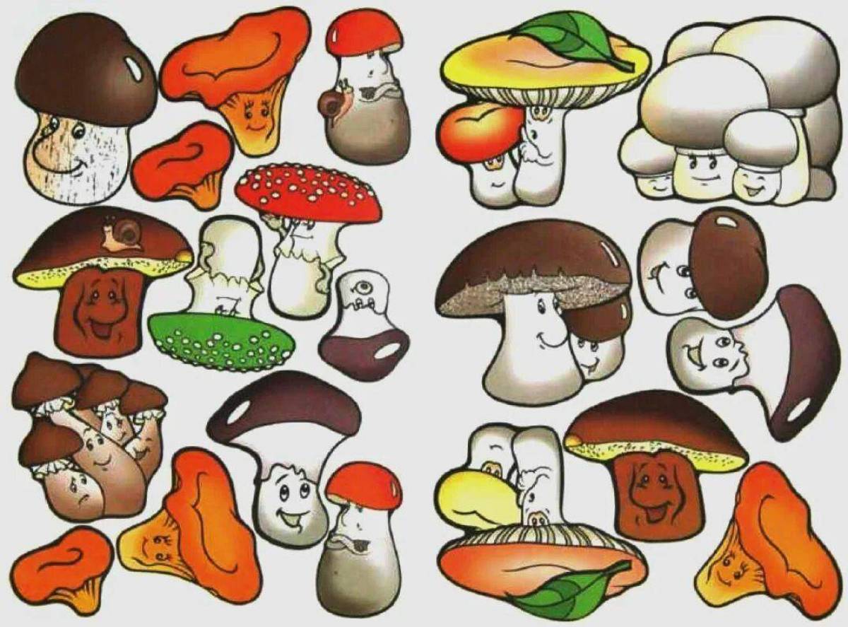 веселые грибы картинки для детей