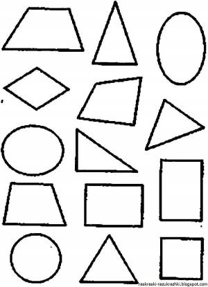 Раскраска геометрические фигуры для детей 4 5 лет #19 #52083