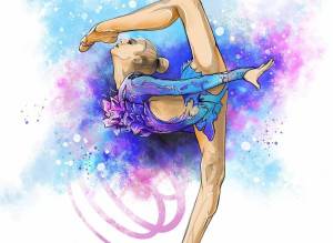 Раскраска гимнастика художественная #6 #52965