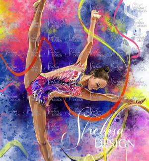 Раскраска гимнастика художественная #17 #52976
