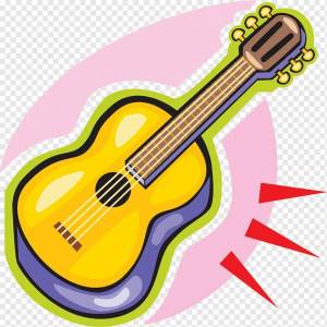 Раскраска гитара для детей #1 #53016