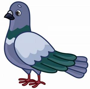 Раскраска голубь для детей #29 #53443