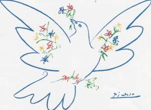Раскраска голубь мира для детей #1 #53445