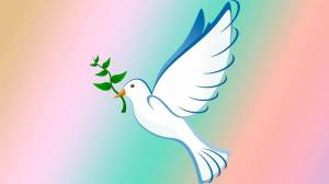 Раскраска голубь мира для детей #4 #53448