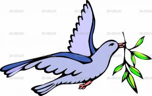 Раскраска голубь мира для детей #5 #53449