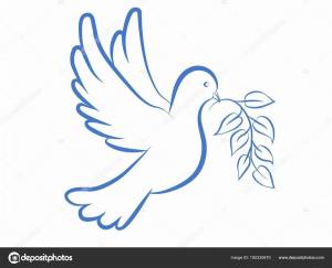 Раскраска голубь мира для детей #15 #53459