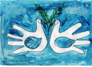 Раскраска голубь мира для детей #18 #53462