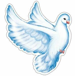 Раскраска голубь мира для детей #20 #53464