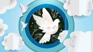 Раскраска голубь мира для детей #23 #53467