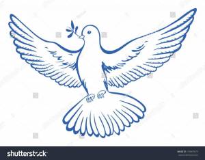 Раскраска голубь мира для детей #29 #53473