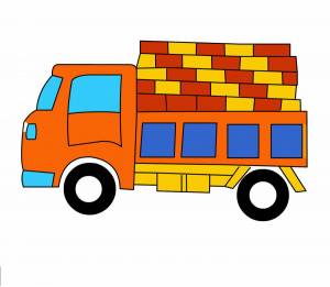 Раскраска грузовик для детей #12 #54339