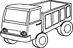 Раскраска грузовик для детей 3 4 лет #6 #54360