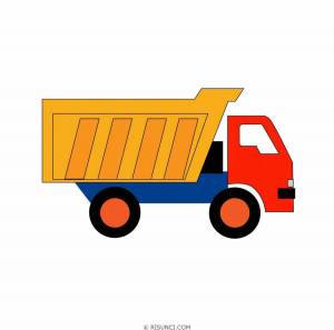 Раскраска грузовик для детей 3 4 лет #13 #54367