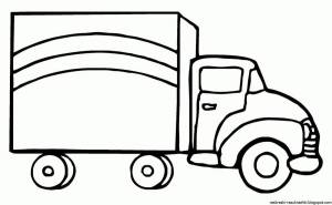 Раскраска грузовик для детей 3 4 лет #18 #54372
