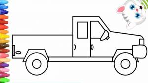 Раскраска грузовик для детей 3 4 лет #21 #54375