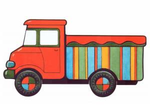Раскраска грузовик для детей 3 4 лет #31 #54385
