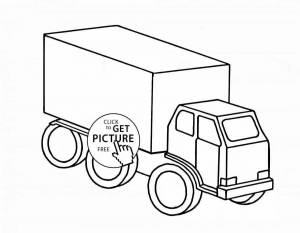 Раскраска грузовик для детей 3 4 лет #33 #54387