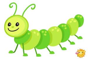 Раскраска гусеница для детей #13 #54841