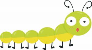 Раскраска гусеница для детей #14 #54842