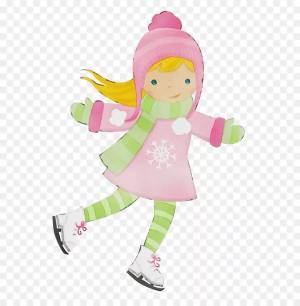 Раскраска девочка на коньках #13 #55386