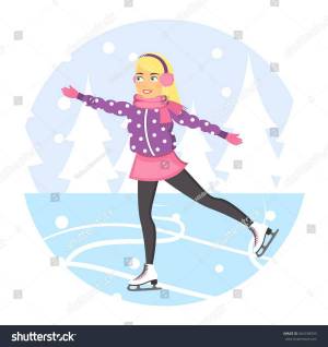Раскраска девочка на коньках #14 #55387