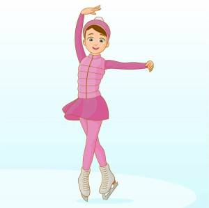 Раскраска девочка на коньках #20 #55393