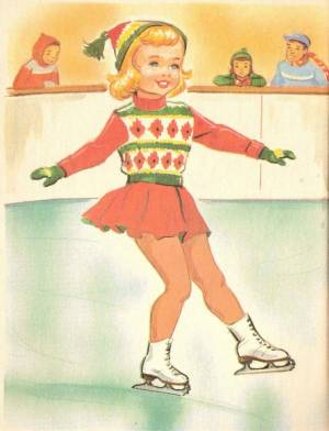Раскраска девочка на коньках #27 #55400