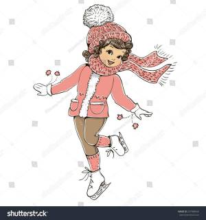 Раскраска девочка на коньках #36 #55409