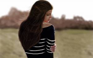 Раскраска девочки с длинными волосами #31 #55525