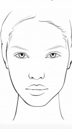 Раскраска девушки для макияжа лицо #1 #55534