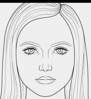 Раскраска девушки для макияжа лицо #11 #55544