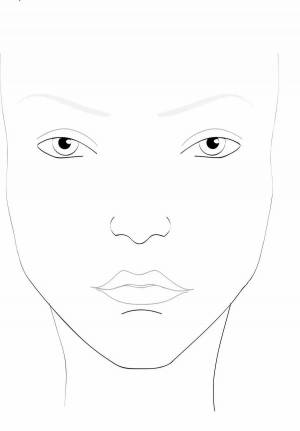 Раскраска девушки для макияжа лицо #29 #55562
